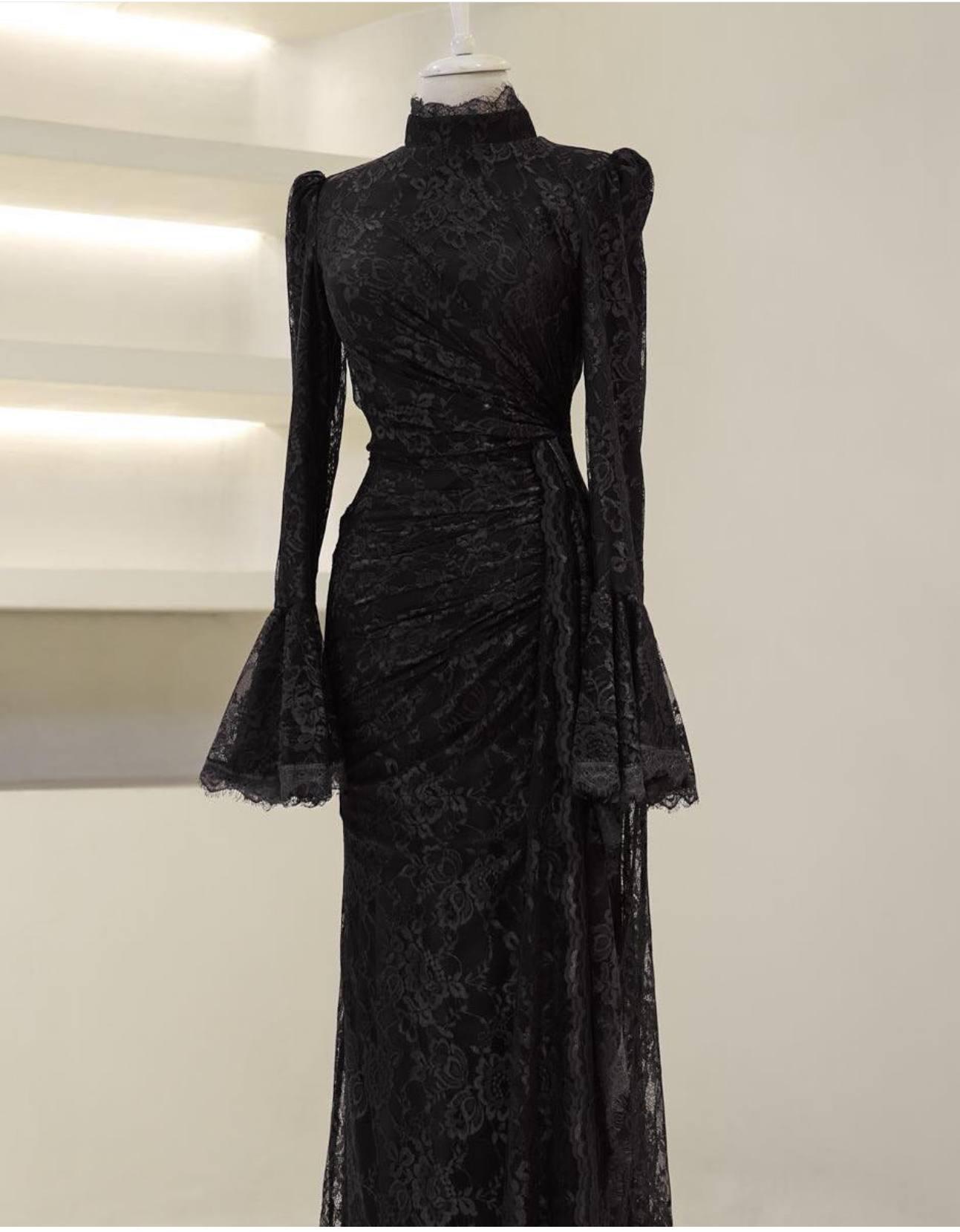 Turkish Modest Dress – French Lace Fabric