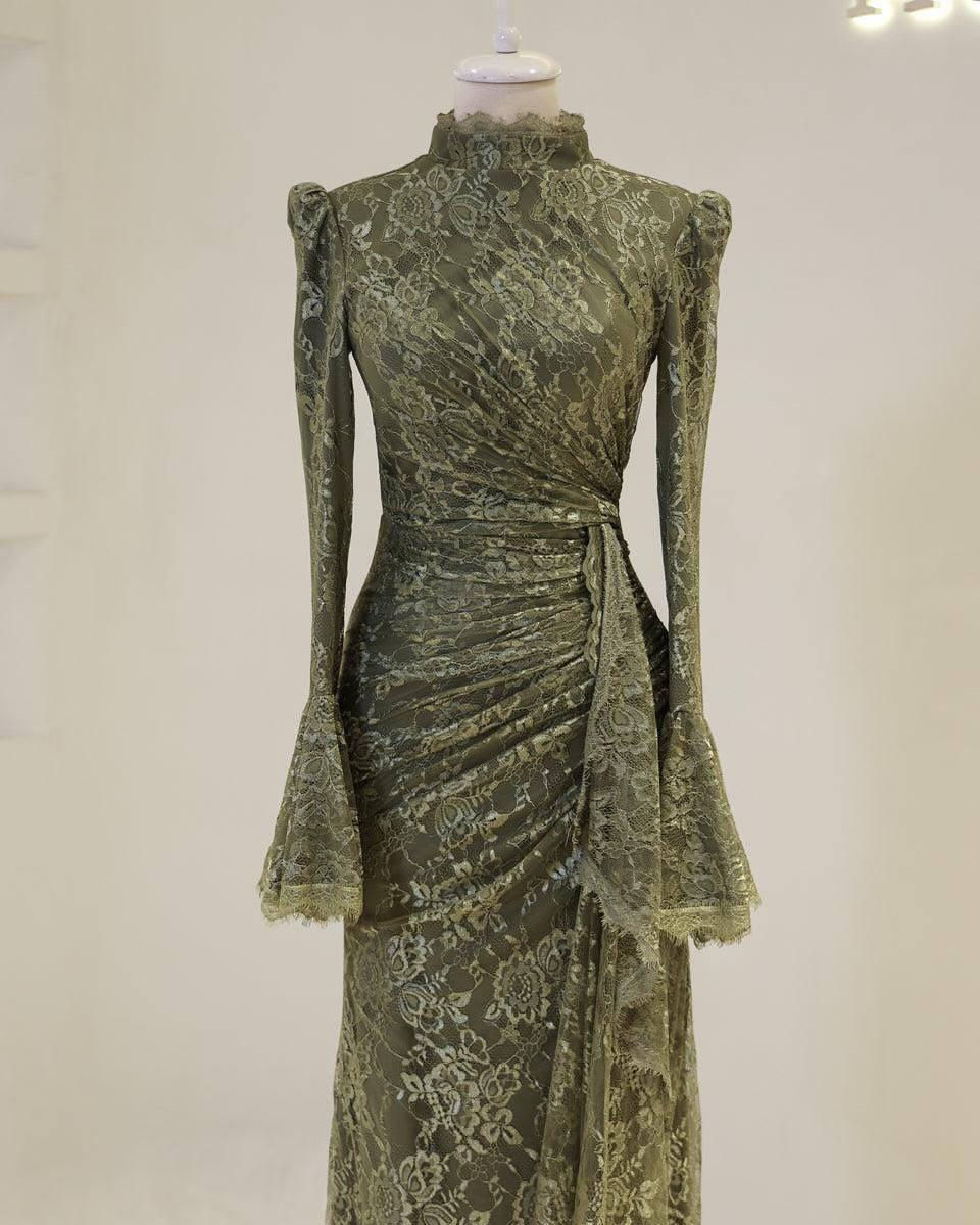 Turkish Modest Dress – French Lace Fabric