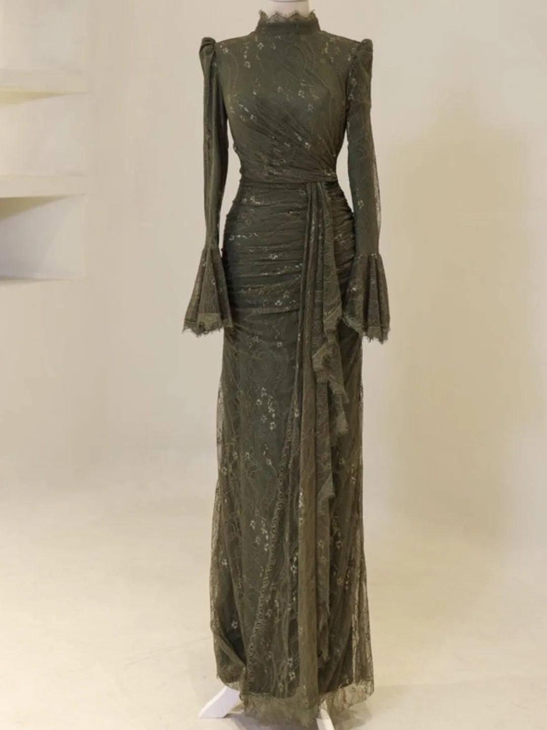 Turkish Modest Dress – French Lace Fabric