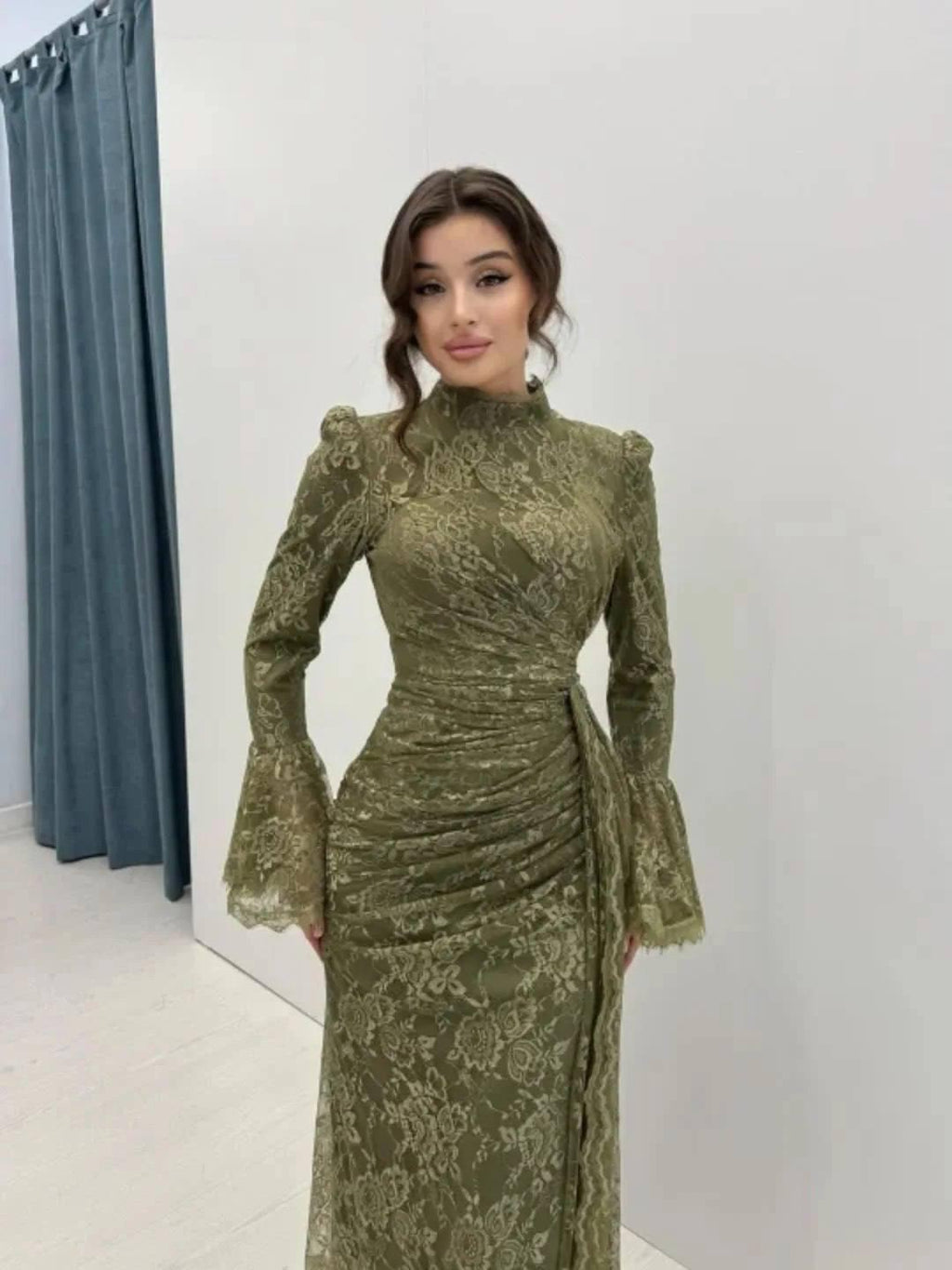 Turkish Modest Dress – French Lace Fabric