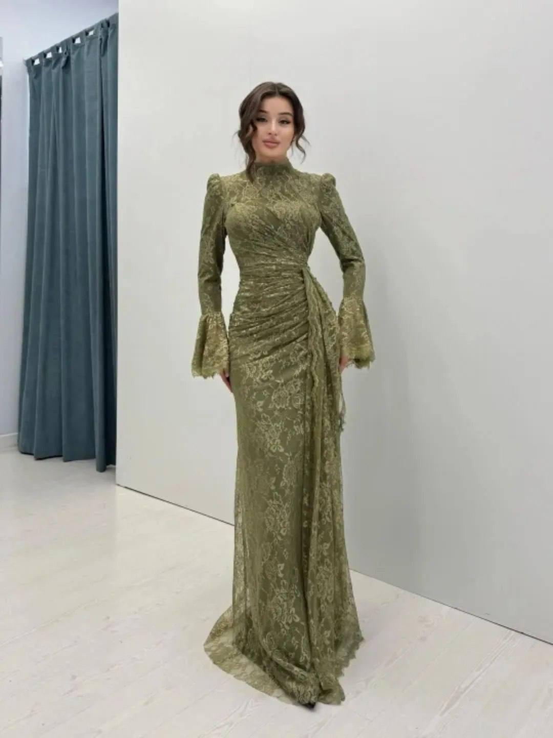 Turkish Modest Dress – French Lace Fabric