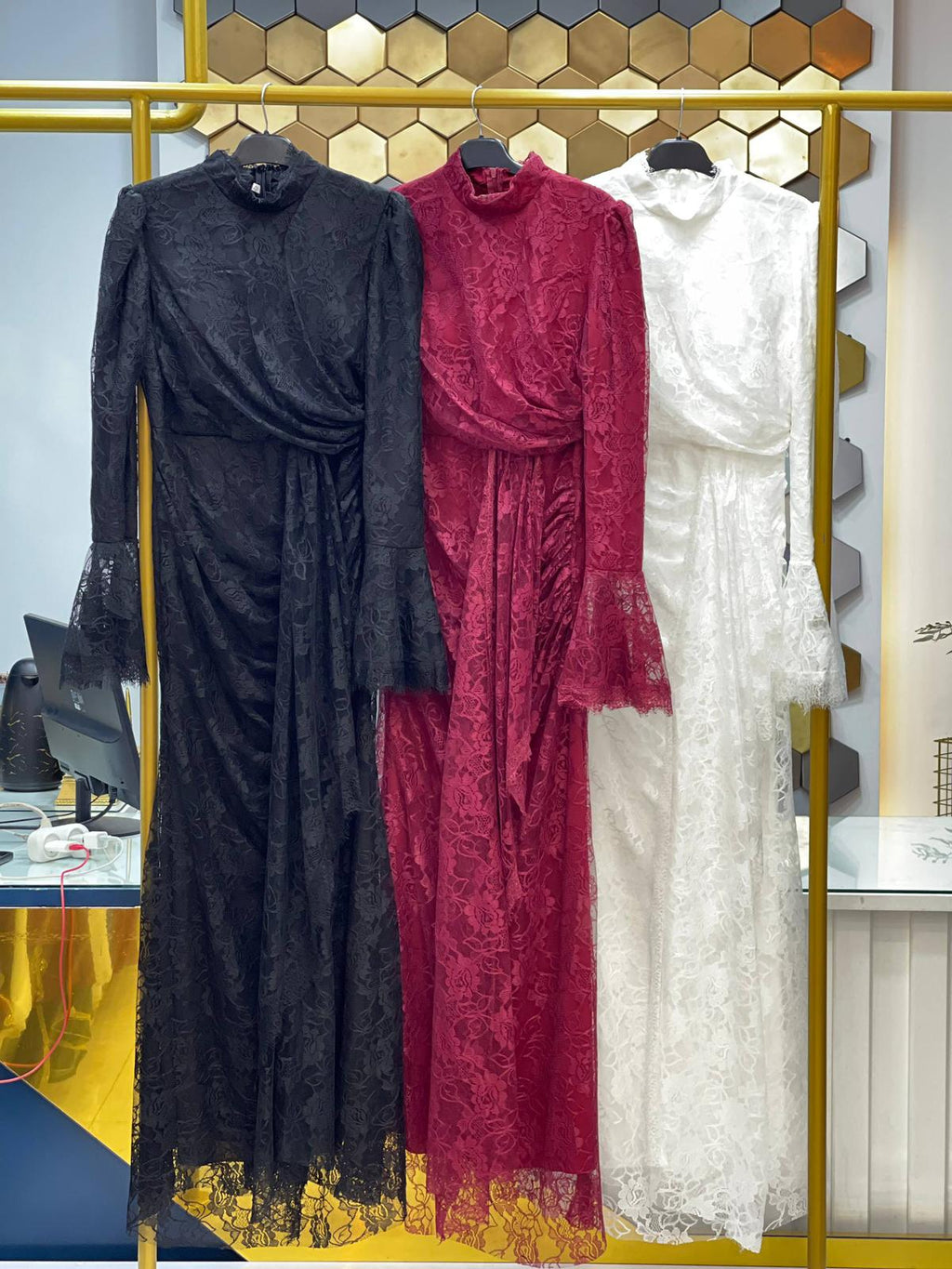 Turkish Modest Dress – French Lace Fabric