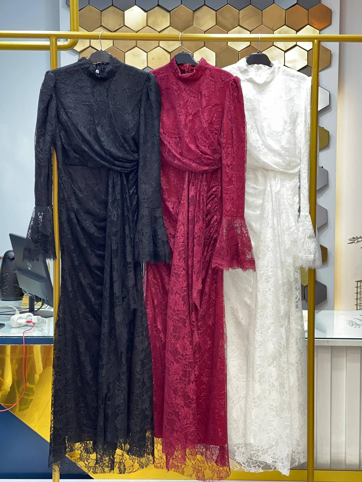 Turkish Modest Dress – French Lace Fabric