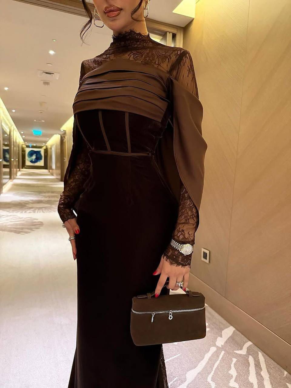 Turkish Evening Dress – Velvet, Satin & Luxury Lace