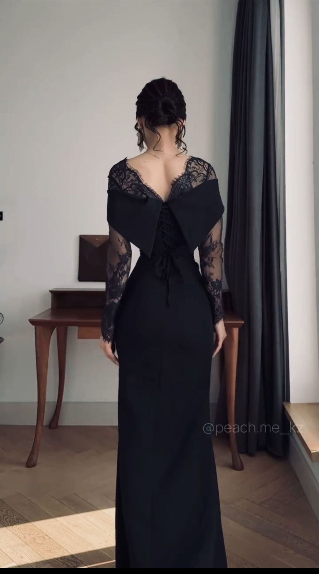 Evening Dress – Turkish Double Fabric with Special Lace, Mermaid Cut