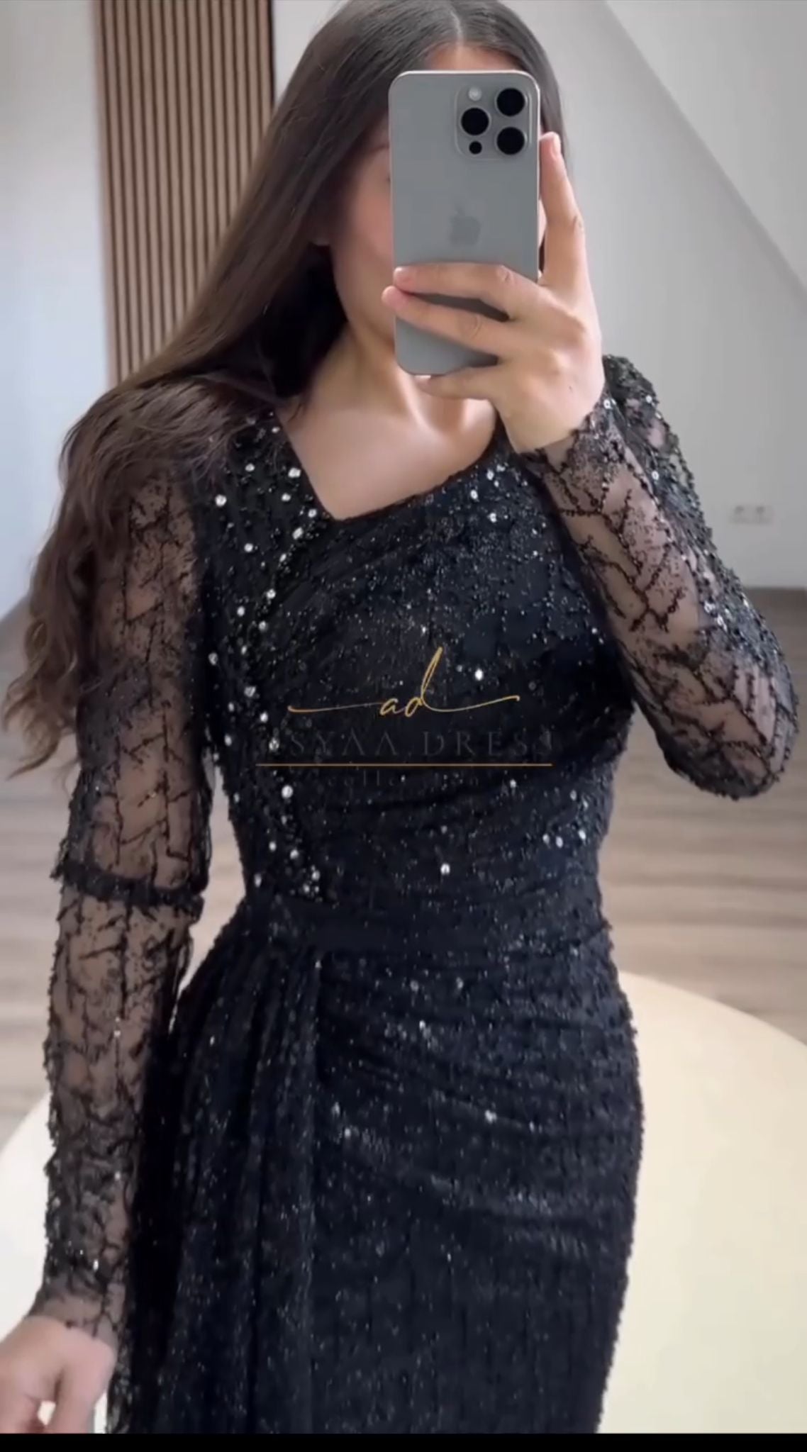 Evening Lace Dress with Special Embroidery