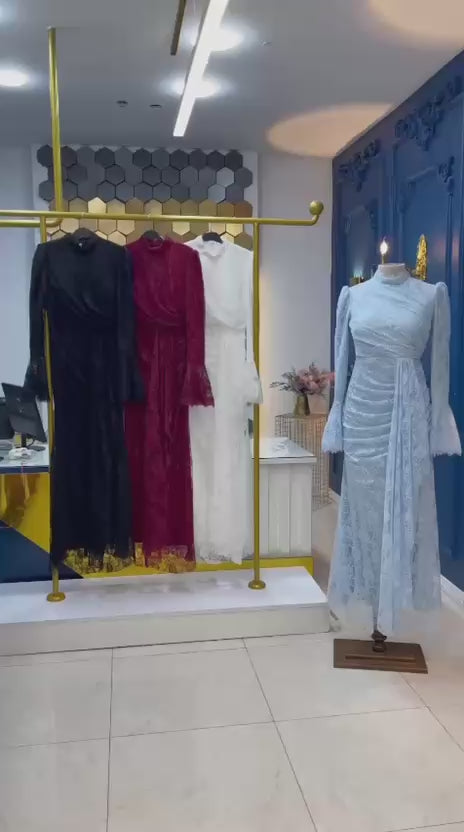 Turkish Modest Dress – French Lace Fabric