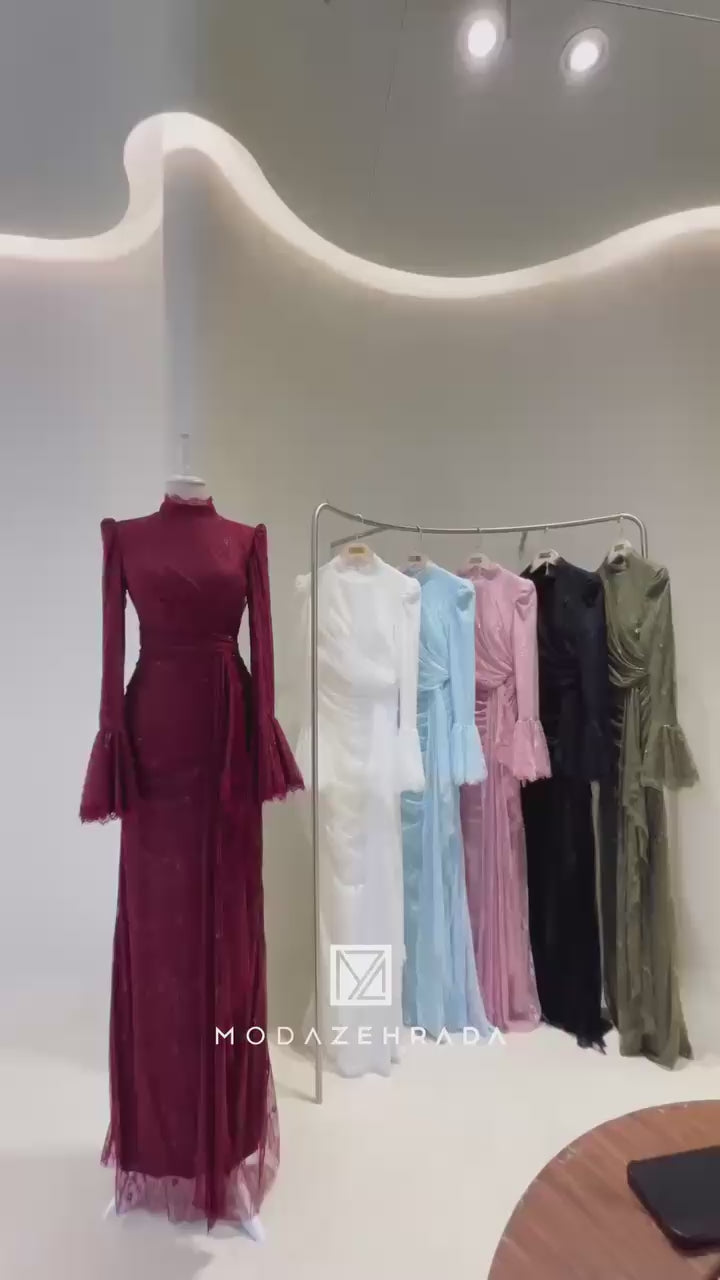 Turkish Modest Dress – French Lace Fabric