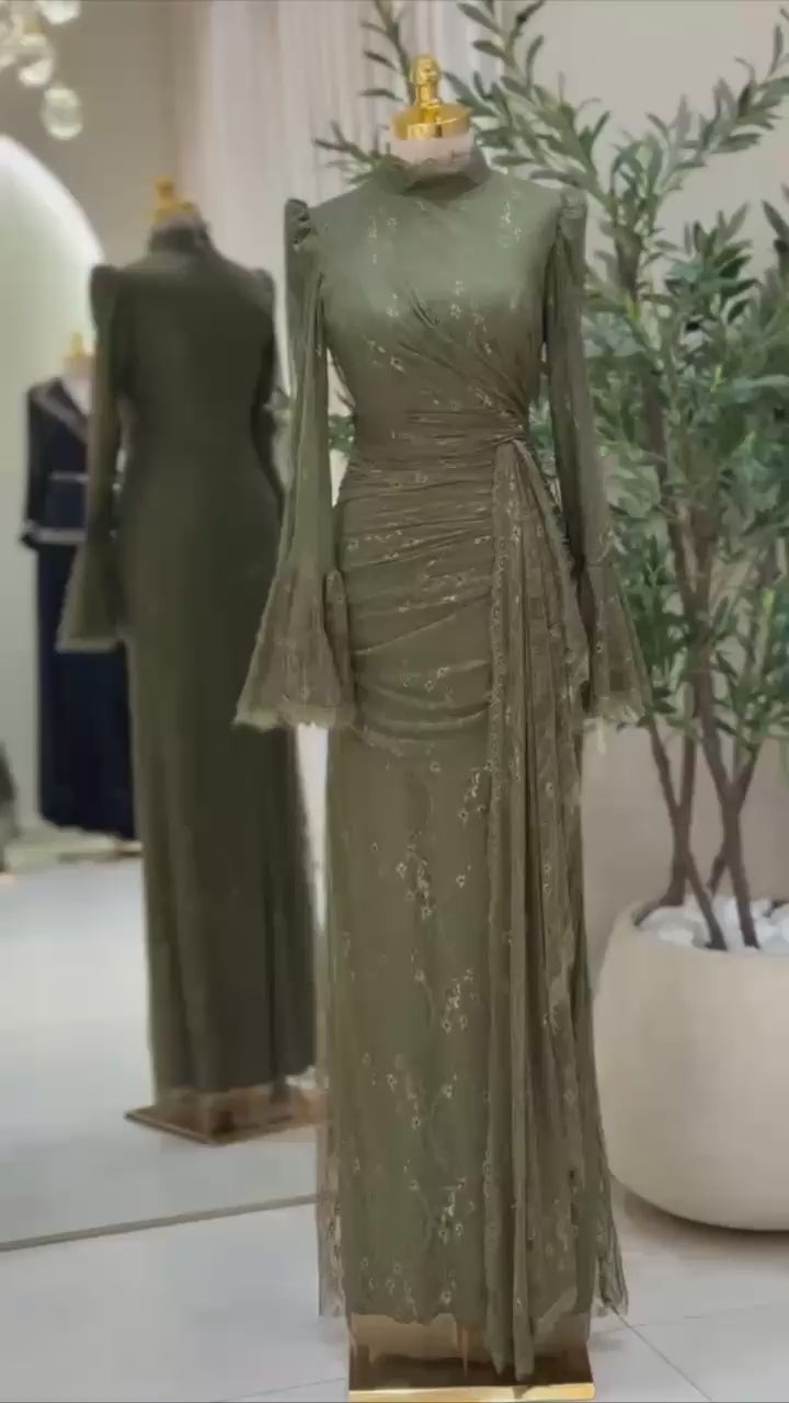 Turkish Modest Dress – French Lace Fabric