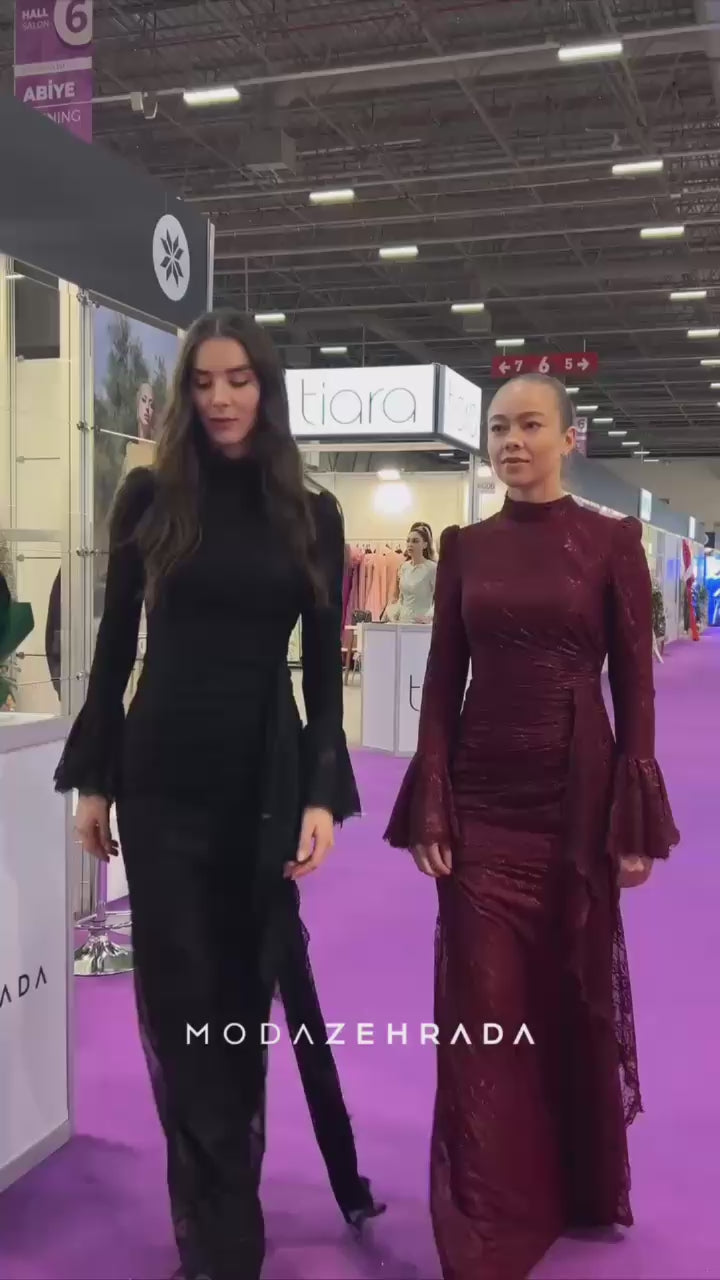 Turkish Modest Dress – French Lace Fabric