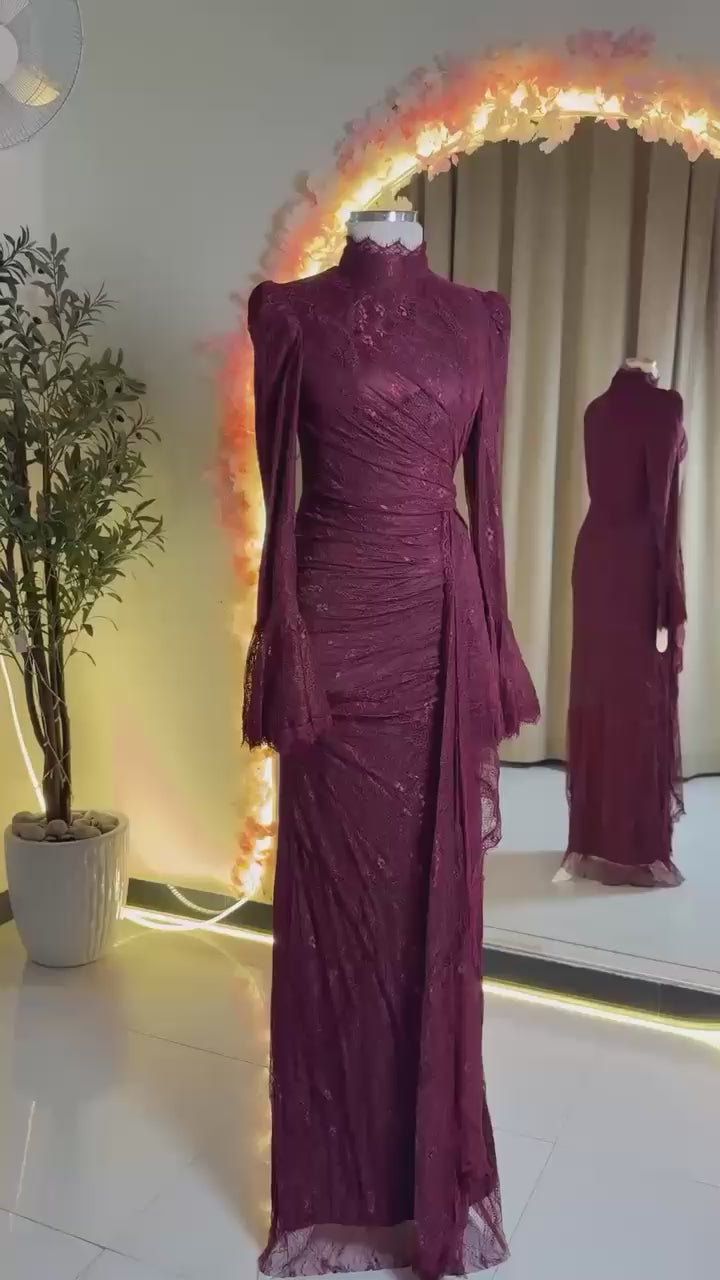 Turkish Modest Dress – French Lace Fabric